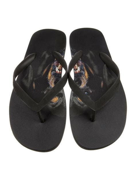 Givenchy Favelas Rottweiler Flip Flops 